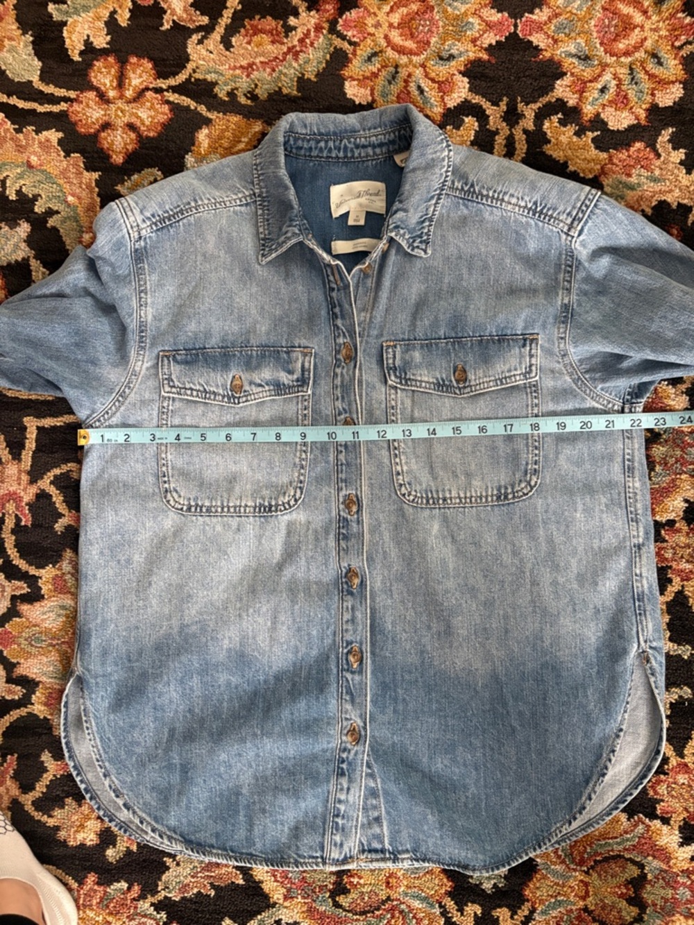Universal Thread Oversized Chambray Work Shirt - Picture 4 of 7